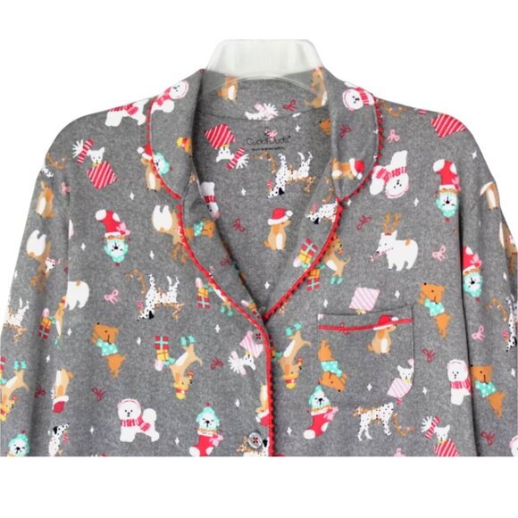 CUDDL DUDS Christmas Pajamas Holiday Dogs Animals Womens Small - Picture 4 of 4
